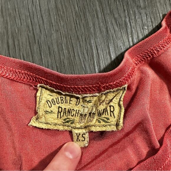 Double D Ranch Coral Pink Short Sleeve Basic Tee Shirt Size XS‎ - Picture 5 of 8